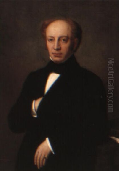 Portrait Of W. Wyon Oil Painting by Ary Scheffer