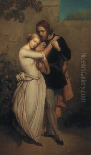 Faust And Margaretha Oil Painting by Ary Scheffer