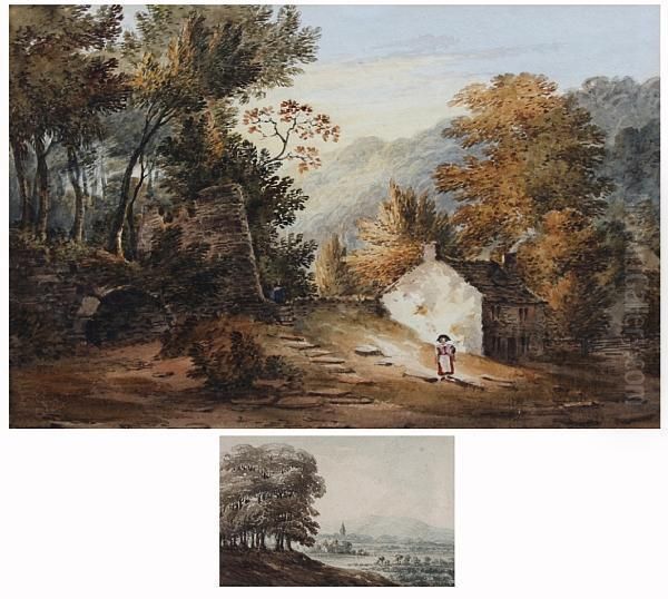 Limekiln Nr Matlock Oil Painting by James, Rev. Bourne