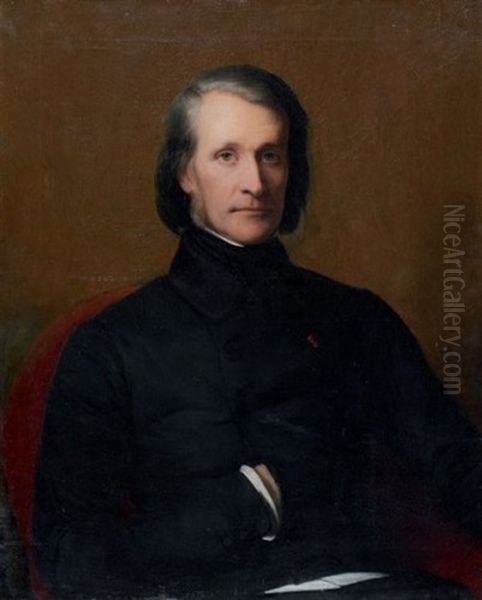 Portrait De Frans Liszt (1811 - 1886) Oil Painting by Henri Scheffer