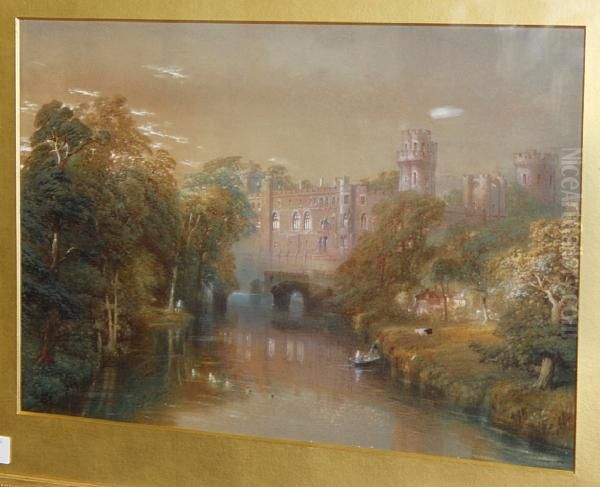 Warwick Castle Oil Painting by John Cooke Bourne