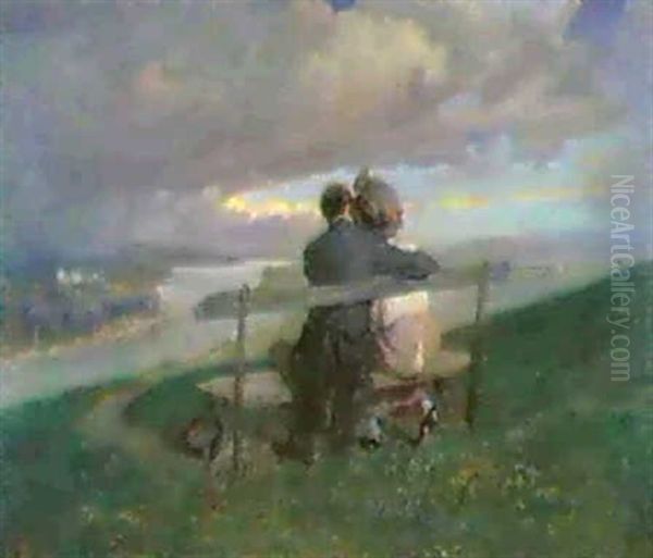 Das Gewitter Oil Painting by Robert Scheffer