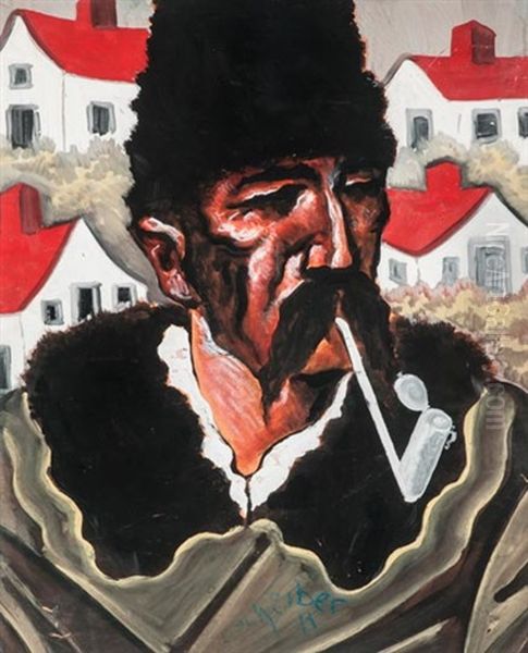 Pipazo Paraszt Oil Painting by Hugo Scheiber