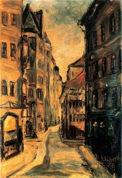 Nagyvaros (city) Oil Painting by Hugo Scheiber