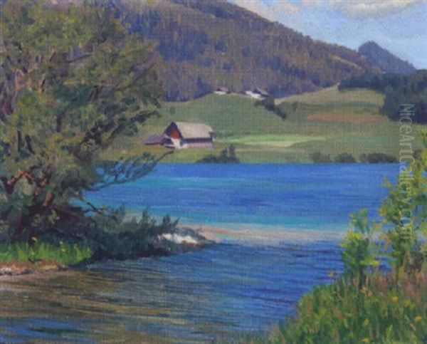 Fuschl See Bei St. Gilgen Oil Painting by Lore Scheid