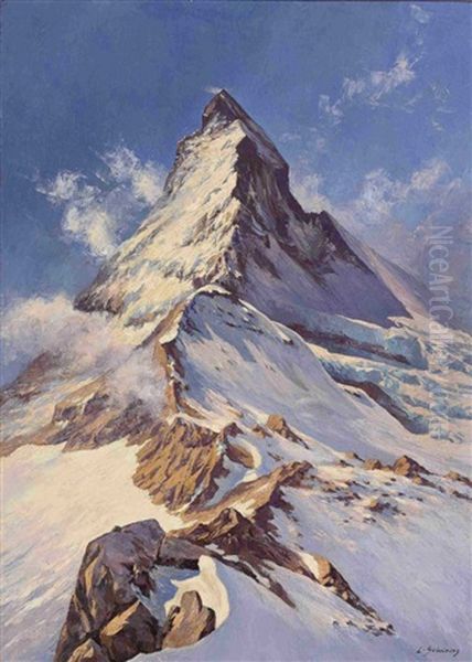 Matterhorn Oil Painting by Leopold Scheiring