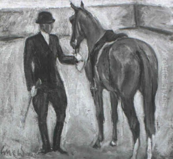 Reiter Mit Pferd Oil Painting by Karl Scheld