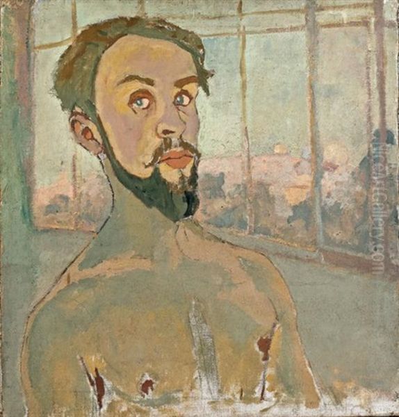 Autoportrait Presume Oil Painting by Lodewijk Schelfhout