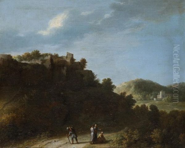 Promeneurs Sur Un Chemin Oil Painting by Willem Schellinks