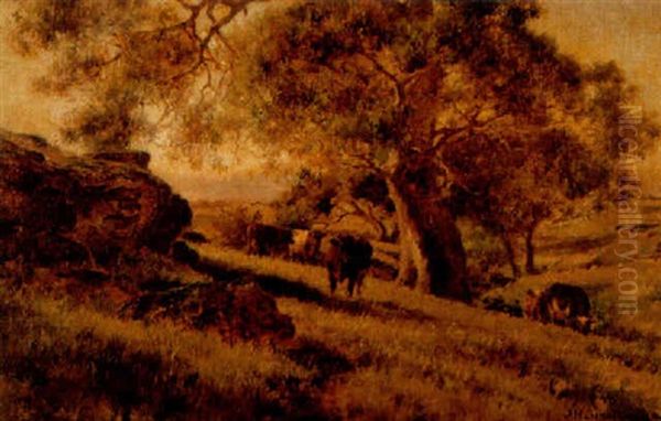 On The Toolern Creek Near Melton, Victoria Oil Painting by Jan Hendrik Scheltema