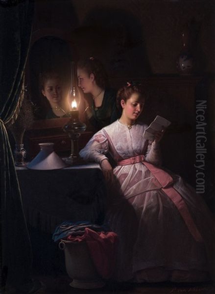 The Indiscretion Oil Painting by Petrus van Schendel