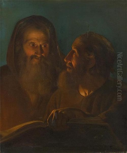 Les Apotres Oil Painting by Petrus van Schendel