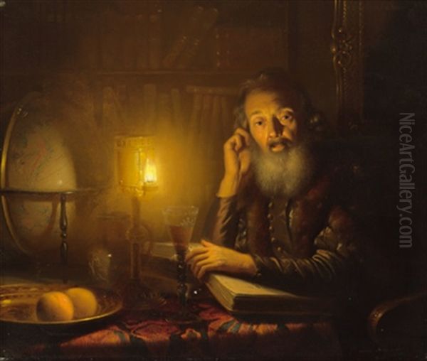 Nachdenklicher Gelehrter by Petrus van Schendel