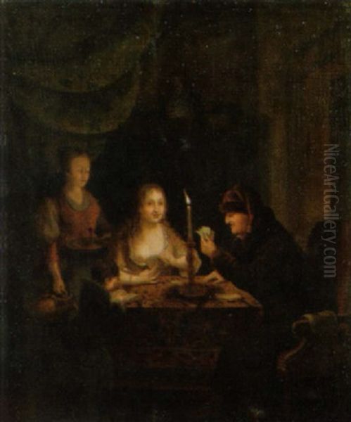 Das Kartenspiel Oil Painting by Petrus van Schendel