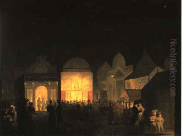 Jahrmarkt In Amsterdam Oil Painting by Petrus van Schendel