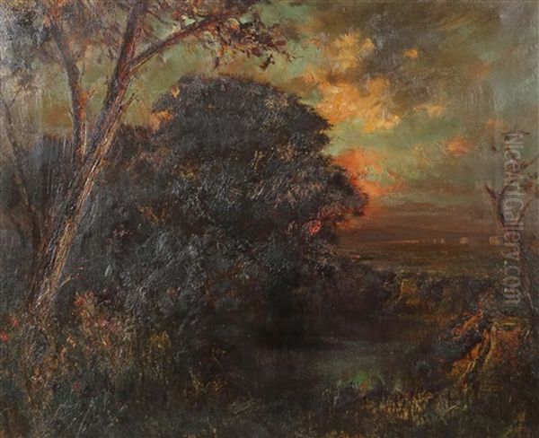 Campagna Bei Rom Oil Painting by Hans Friedrich Emanuel Van Schennis