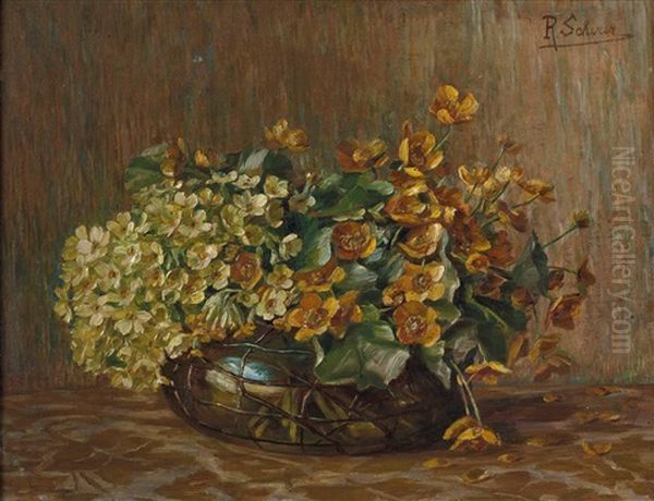 Blumenstillleben Oil Painting by Rosa Scherer