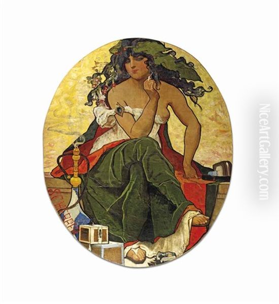 La Gitane Panel Oil Painting by Jean-Jacques Scherrer