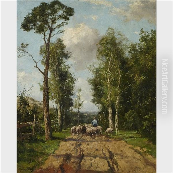 Homeward Bound Oil Painting by Johan Frederik Cornelis Scherrewitz