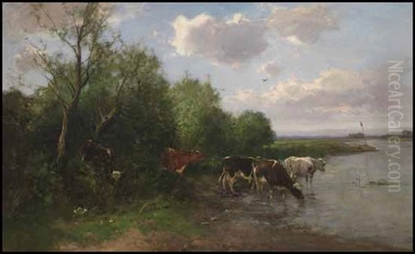 Pastoral Scene Oil Painting by Johan Frederik Cornelis Scherrewitz