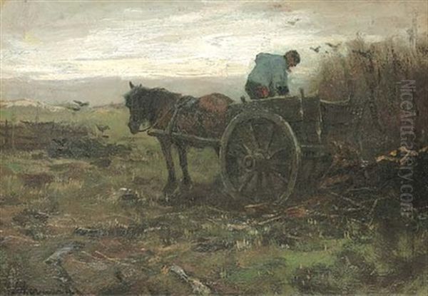 Laying A Hedge Oil Painting by Johan Frederik Cornelis Scherrewitz