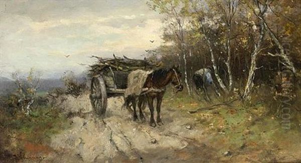 The Woodgatherer Oil Painting by Johan Frederik Cornelis Scherrewitz