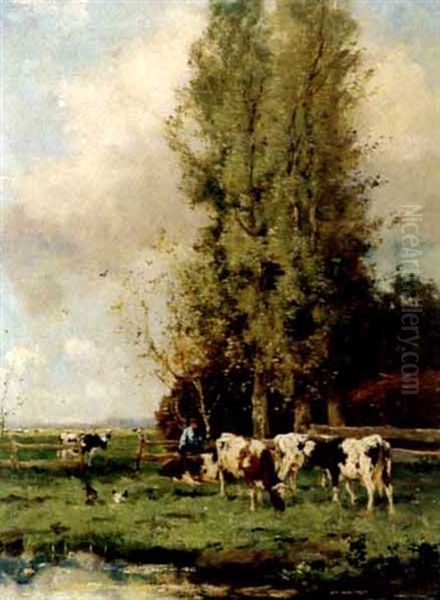 Milking Time by Johan Frederik Cornelis Scherrewitz