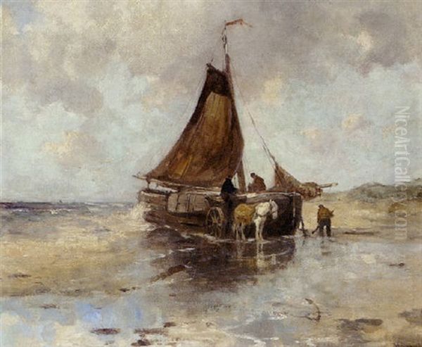 Krabbenfischer Oil Painting by Johan Frederik Cornelis Scherrewitz