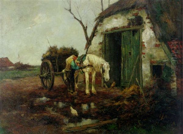 After A Day`s Work Oil Painting by Johan Frederik Cornelis Scherrewitz