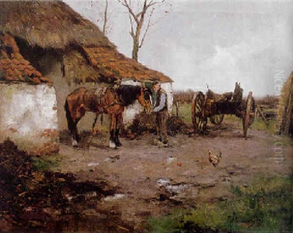 In From The Fields Oil Painting by Johan Frederik Cornelis Scherrewitz