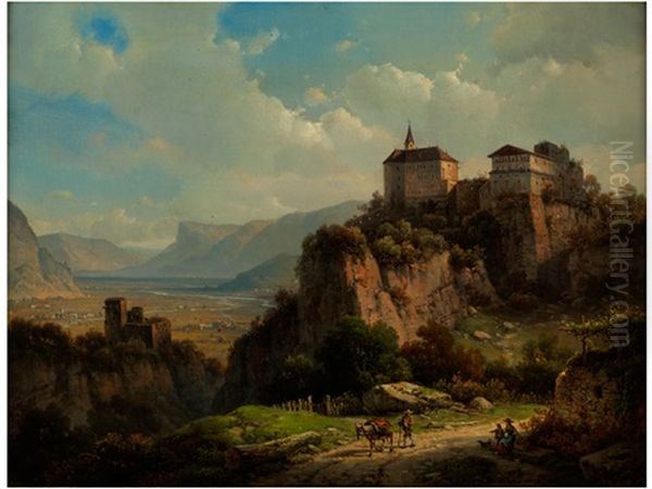 Schloss Tirol Oil Painting by Wilhelm Scheuchzer