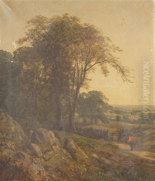 View In New Hampshire Oil Painting by Dewitt Clinton Boutelle