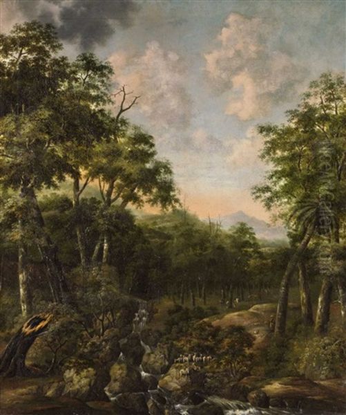 Brasilian Landscape Oil Painting by Gillis Van Scheyndel