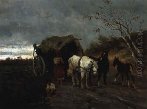 Zigeuner Oil Painting by Julius Schgoer