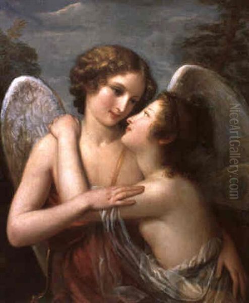 Amor Und Psyche Oil Painting by Giovanni Schiavoni