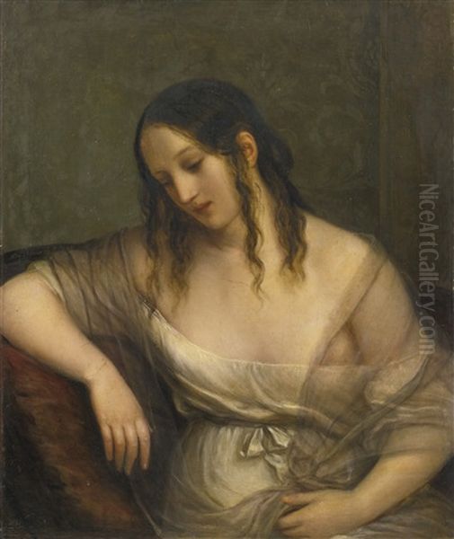 Penitent Magdalene Oil Painting by Natale Schiavoni