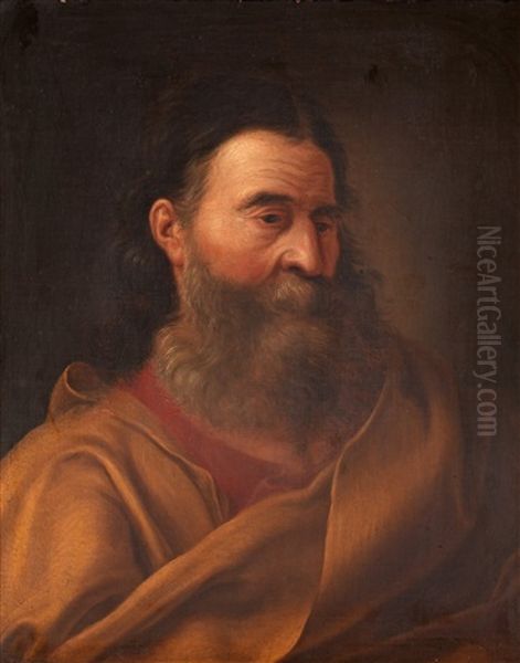 Man With Yellow Cloak Oil Painting by Natale Schiavoni