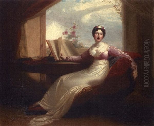 Femme A La Lecture Oil Painting by Christian Gottlied Schick