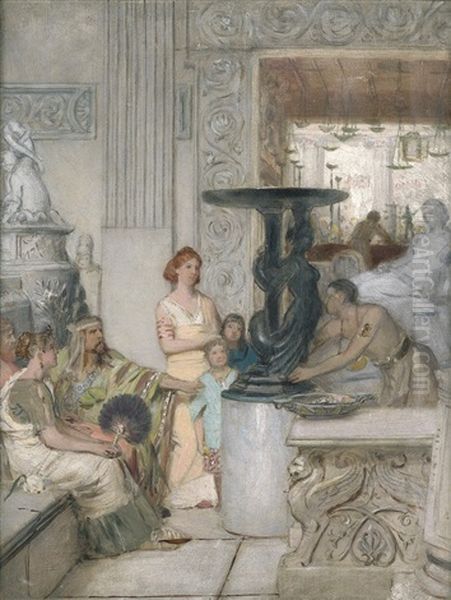 The Sculpture Gallery Oil Painting by Rudolf Schick