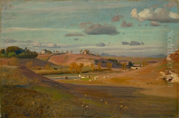 Blick Uber Die Campagna Oil Painting by Rudolf Schick