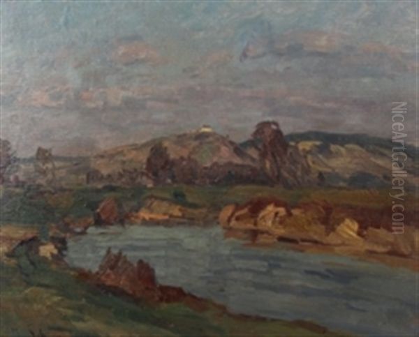 Blick Auf Die Wurmlinger Kapelle Oil Painting by Karl Schickhardt