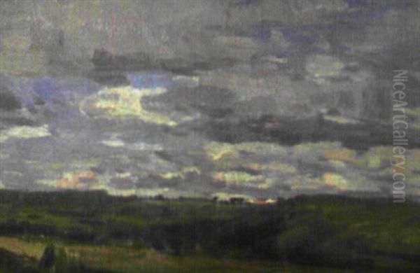 Schwabische Landschaft Oil Painting by Karl Schickhardt