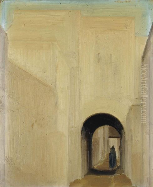 Rabat, Rue Hammam El Alou Oil Painting by Bernard Boutet De Monvel