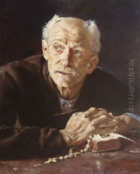 Bei Der Andacht Oil Painting by Fritz Schider