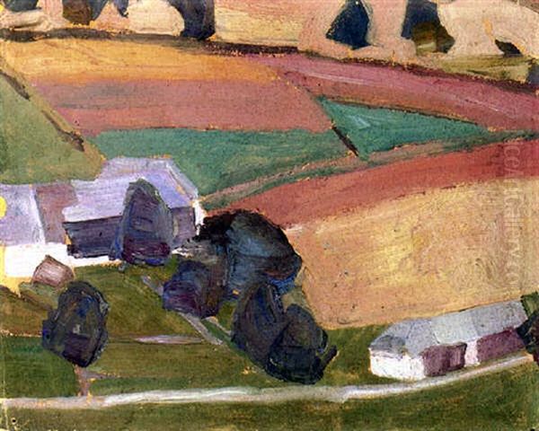 Landschaftsstudie Oil Painting by Egon Schiele