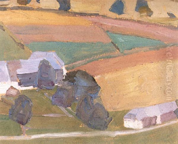 Landschaftsstudie Oil Painting by Egon Schiele