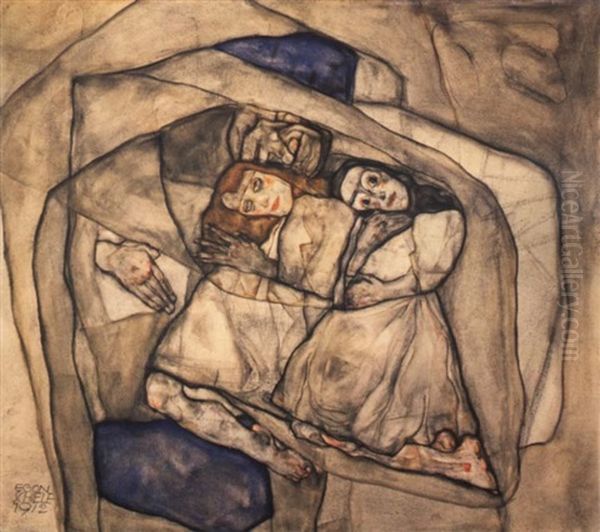 Bekehrung Oil Painting by Egon Schiele