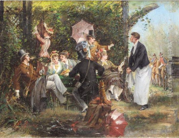 Lunch In The Country Oil Painting by Gabriel Boutet