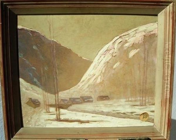 Paysage Montagnard Oil Painting by Charles Boutheon