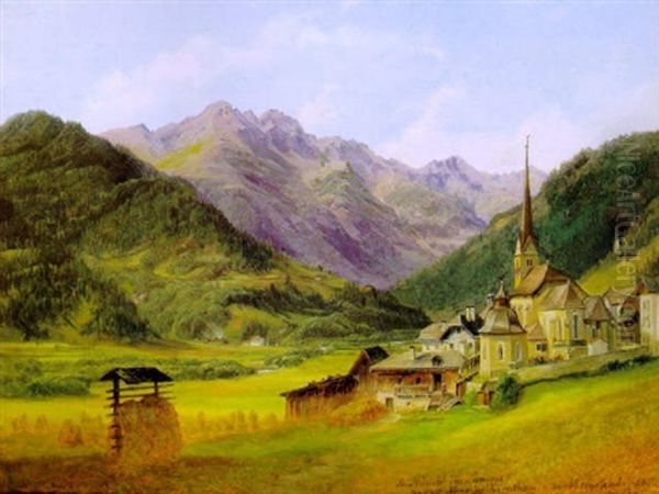 Blick Auf St. Michael Im Lungau Oil Painting by Anton Schiffer